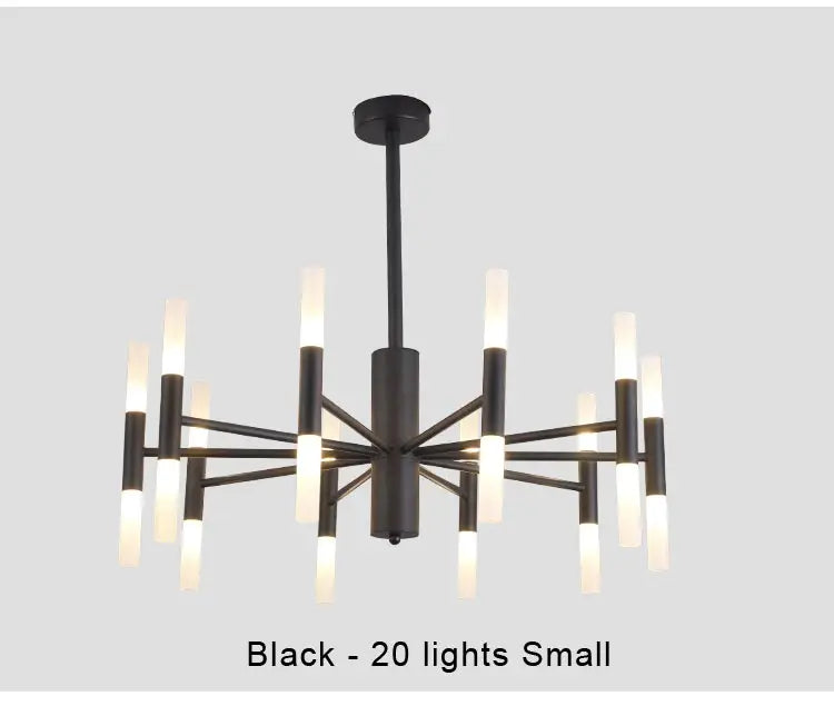 Moderne LED-Pendelleuchte im nordischen Design – G4-Kronleuchter Schwarz/Gold