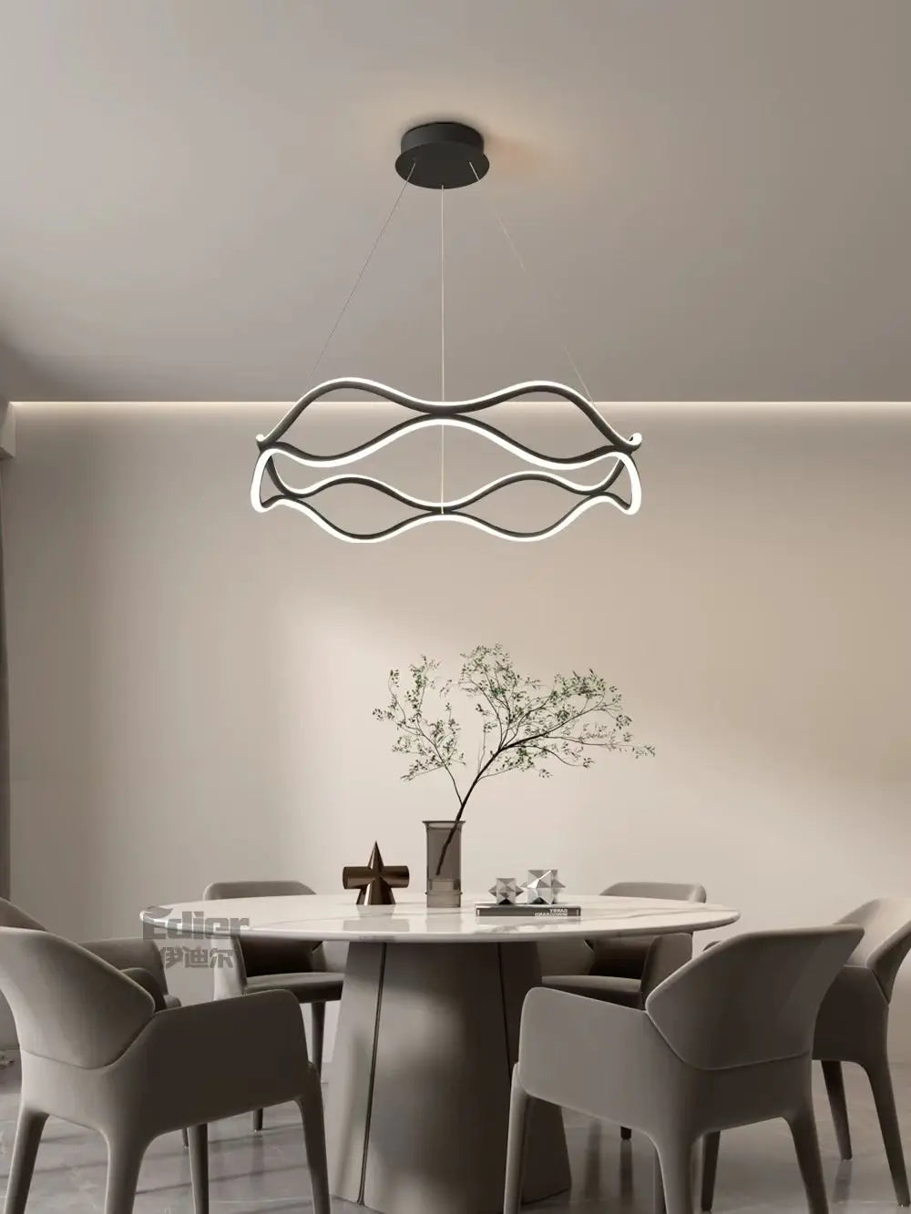 ORBIT Ronde LED Ring Hanglamp – Luxe Kroonluchter voor Woonkamer, Slaapkamer & Eetkamer