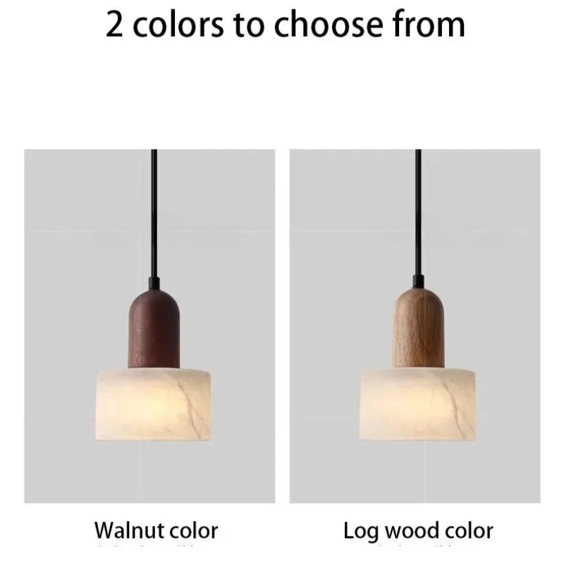 Luxe marmeren hanglamp - Wabi-Sabi LED-lamp van natuursteen