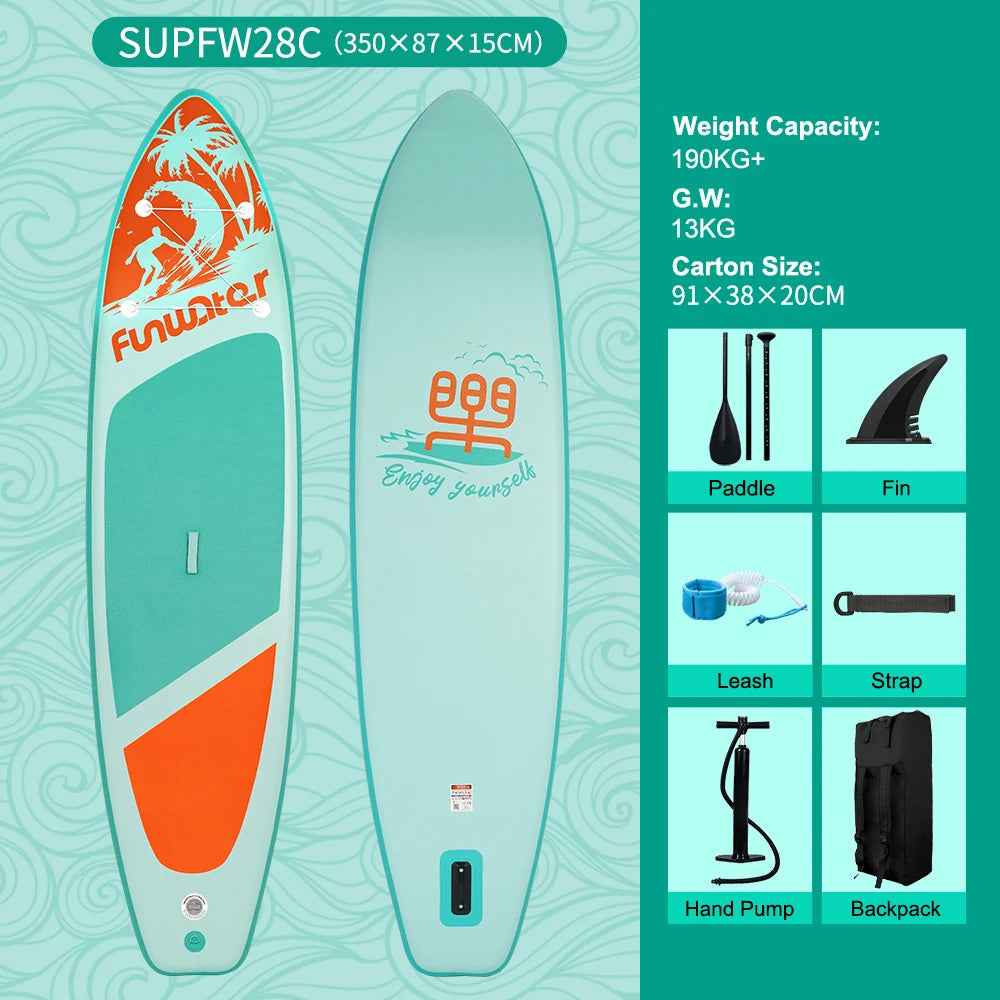 Opblaasbaar supboard met premium accessoires en draagtas