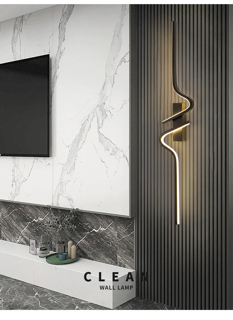 Moderne LED-wandlamp - Minimalistische striplamp voor naast het bed