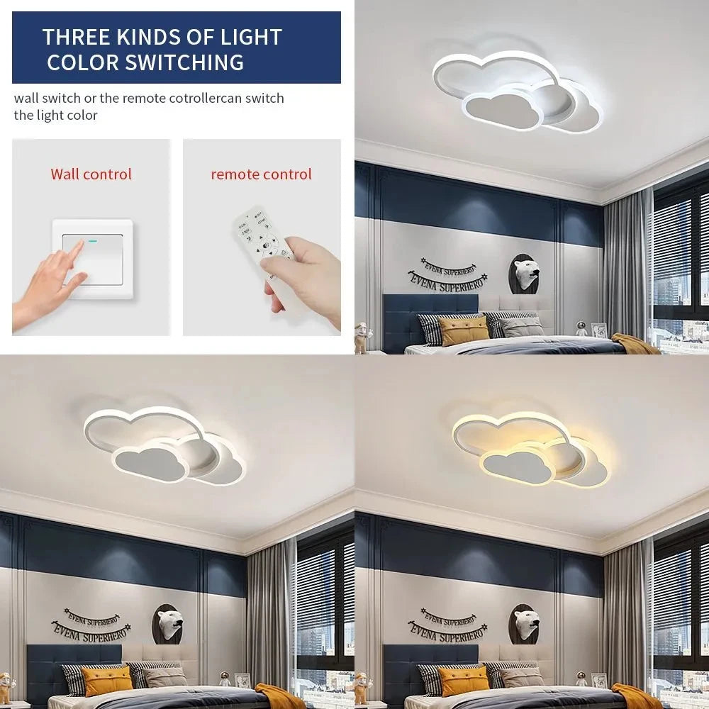 Plafondlamp in de vorm van een wolk voor kinderkamer, 32W - LED