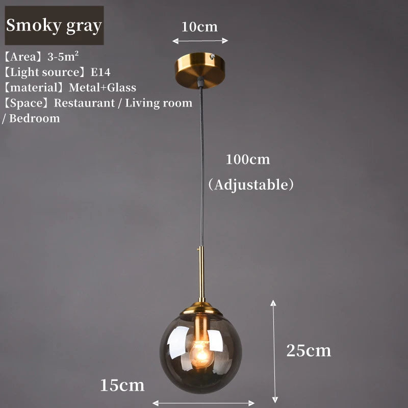 Nordic glazen hanglamp - moderne LED-kroonluchter voor woon- en eetkamer