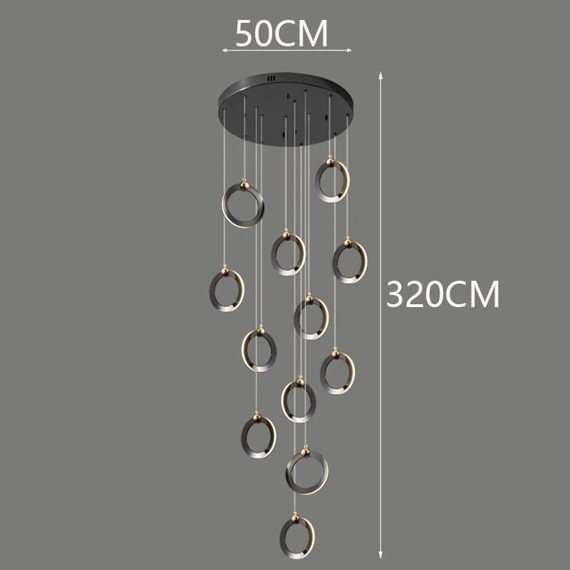 Octo - Moderne LED hanglamp kroonluchter voor woonkamer en trap