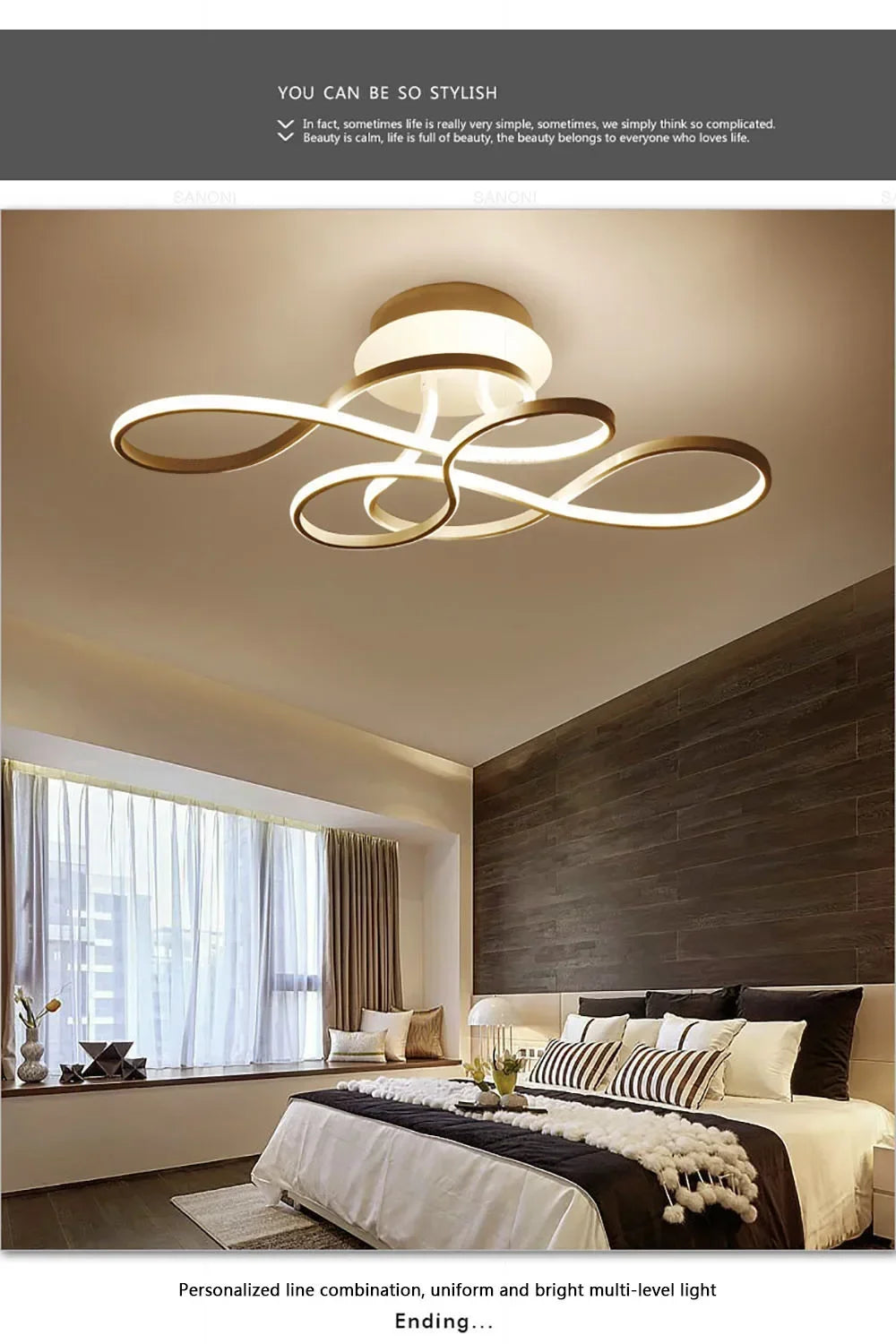 Moderne LED-plafondkroonluchter - traploos dimbaar