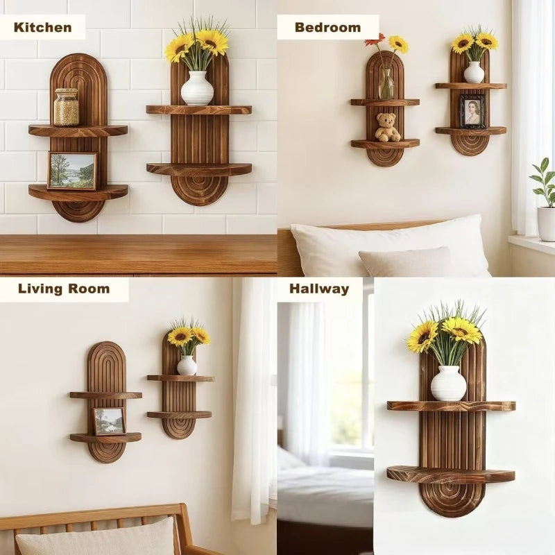 Bohemien houten wandplank