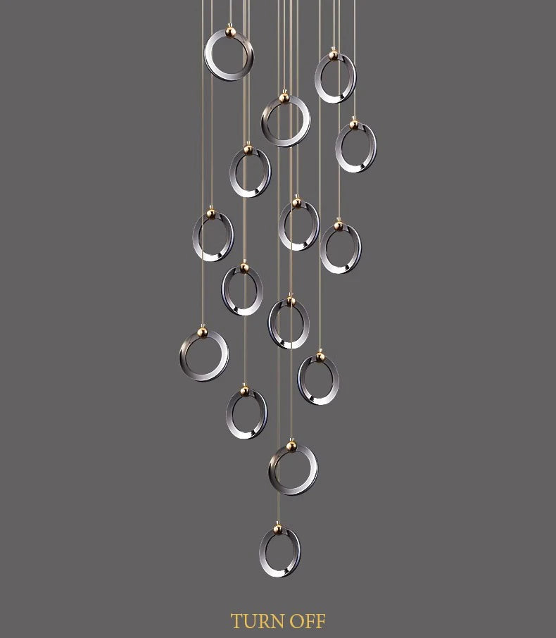 Octo - Moderne LED hanglamp kroonluchter voor woonkamer en trap