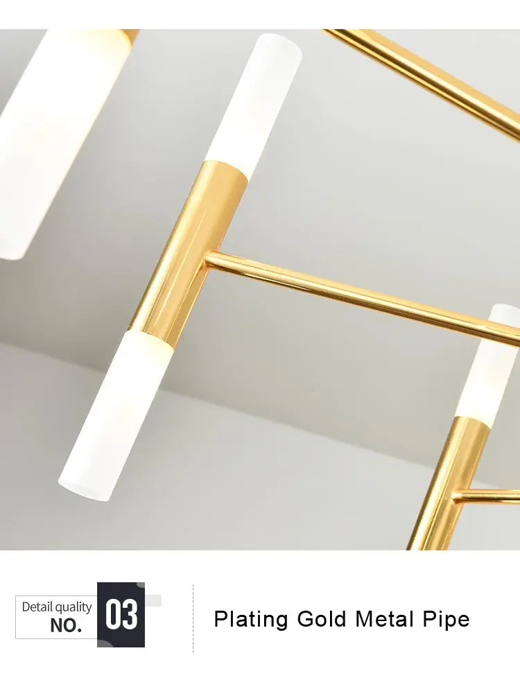 Moderne LED-Pendelleuchte im nordischen Design – G4-Kronleuchter Schwarz/Gold