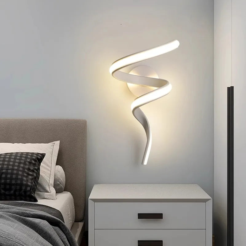 LED-Wandleuchte – Modernes Spiraldesign
