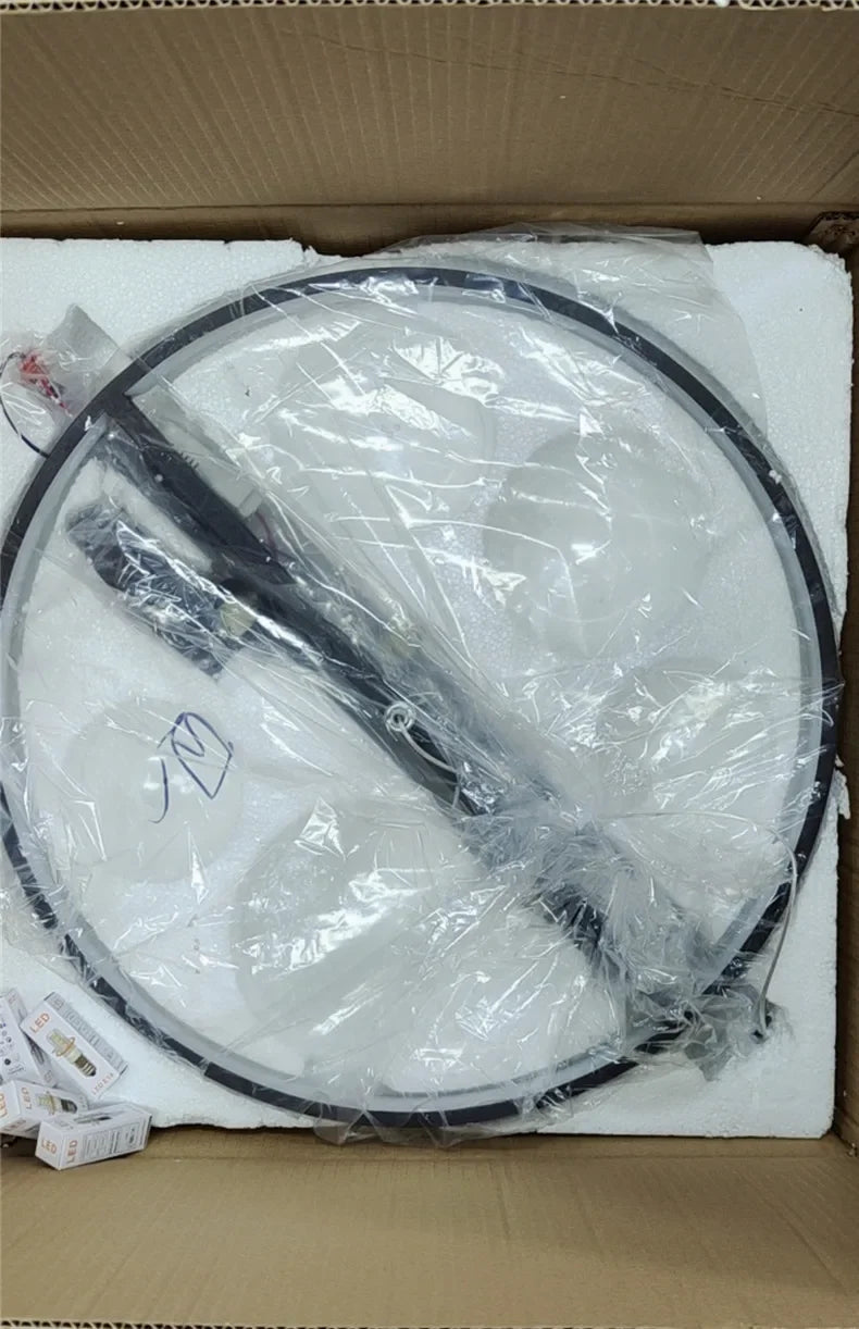 NOSTAGA Glazen Cirkel Hanglamp – LED Kroonluchter