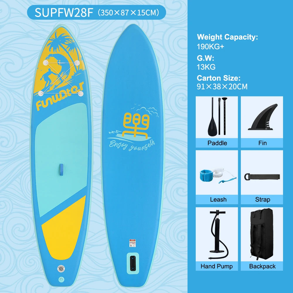 Opblaasbaar supboard met premium accessoires en draagtas