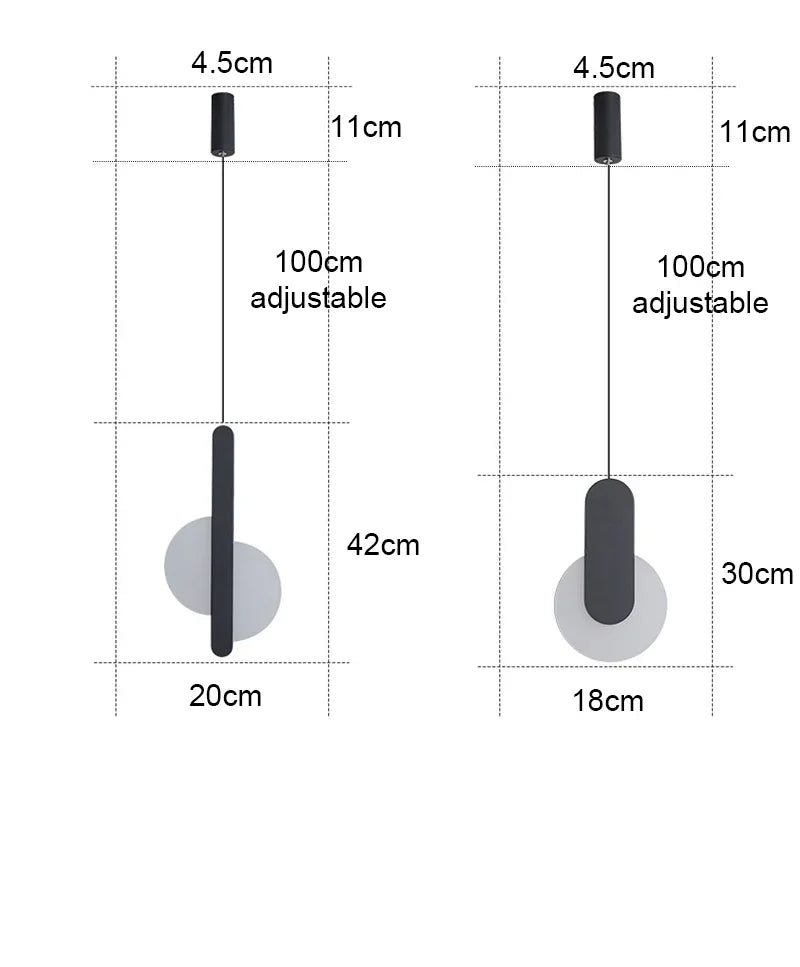 Moderne LED Hanglamp – Keuze uit 3 Stijlen | Wit of Zwart | Warm of Koud Wit