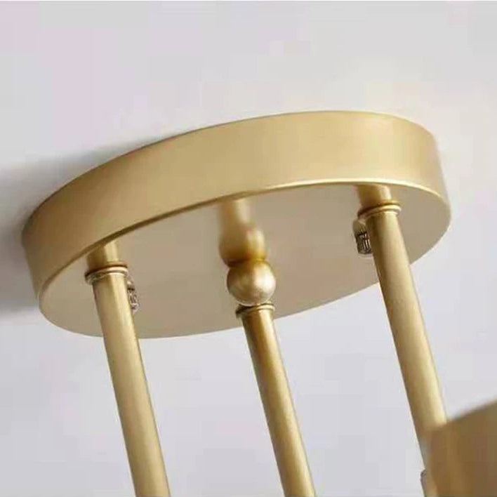 Moderne industriële plafondlamp - 6-lichts metalen armatuur