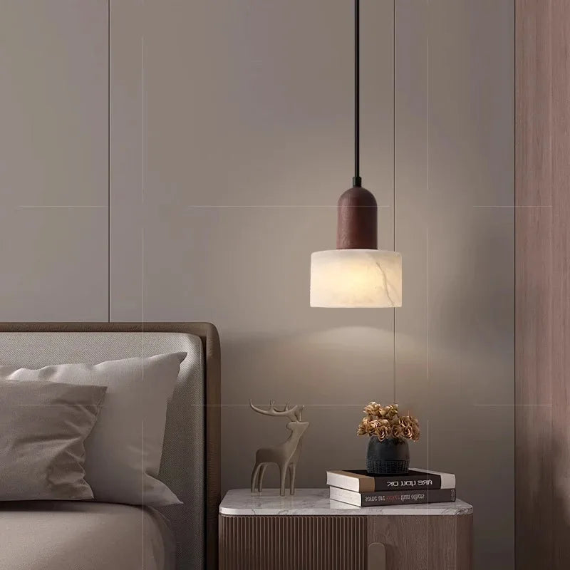 Luxe marmeren hanglamp - Wabi-Sabi LED-lamp van natuursteen