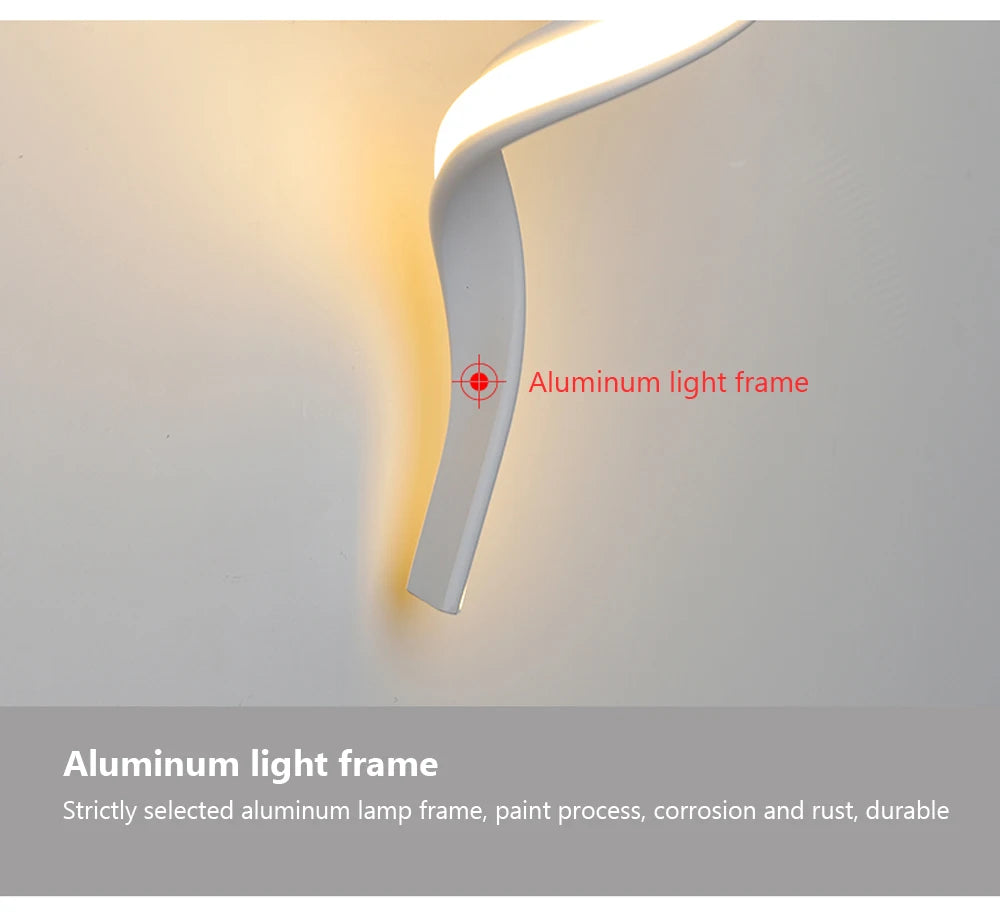 LED-Wandleuchte – Modernes Spiraldesign