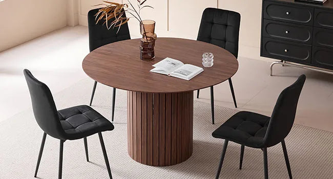 Ronde eettafel 120cm - Moderne boerderijstijl voor 4-6 personen