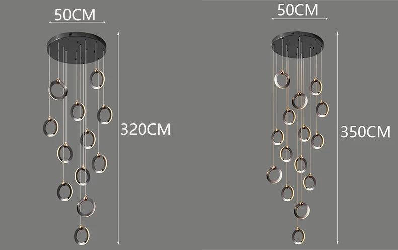 Octo - Moderne LED hanglamp kroonluchter voor woonkamer en trap