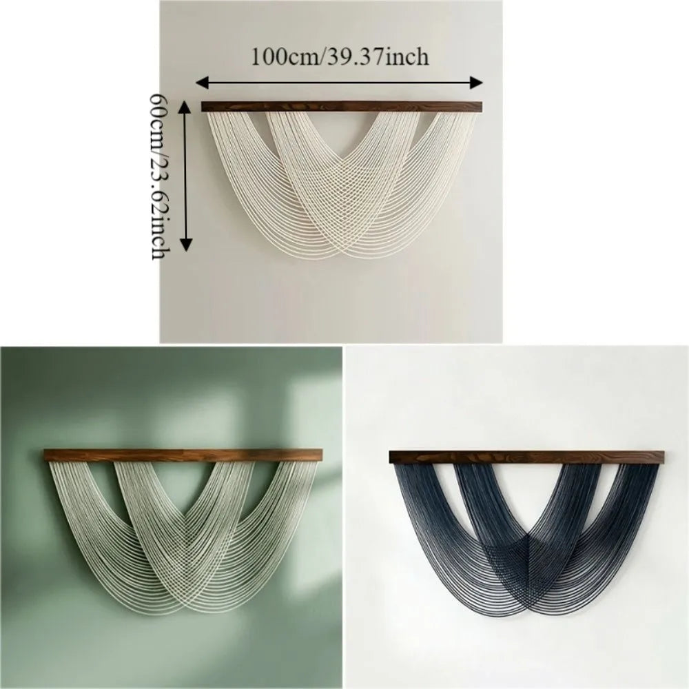 Boho Wandtapijt van Katoenen Touw 100 x 60 cm
