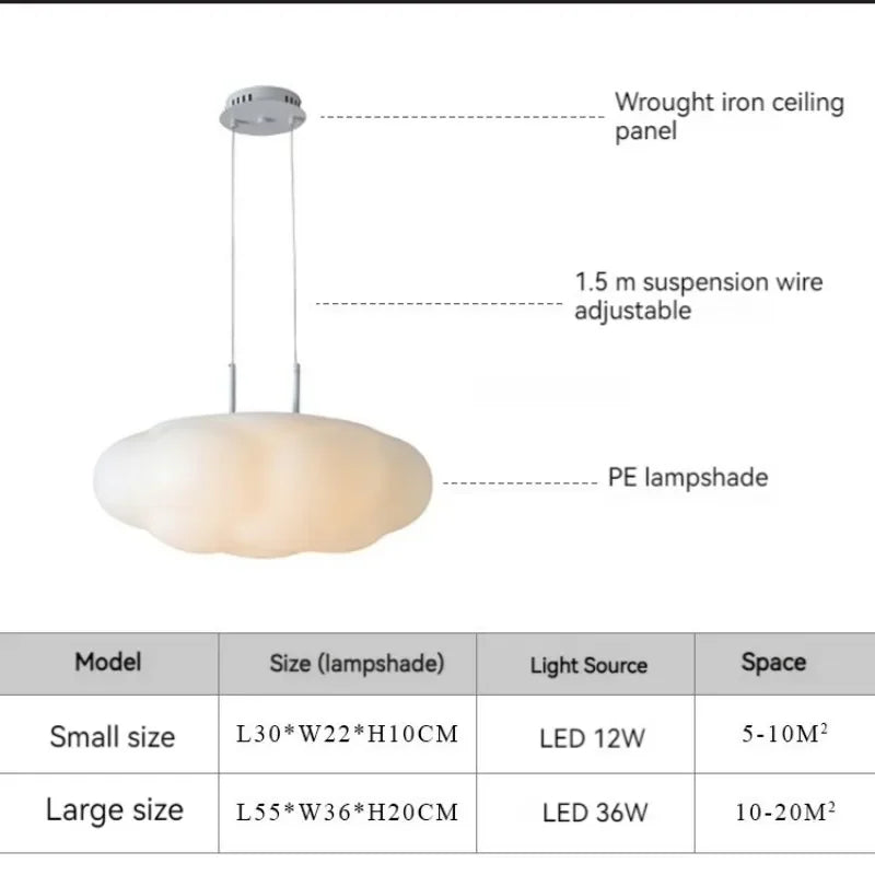 LED Cloud Ceiling Pendant Lamp - Modern Design