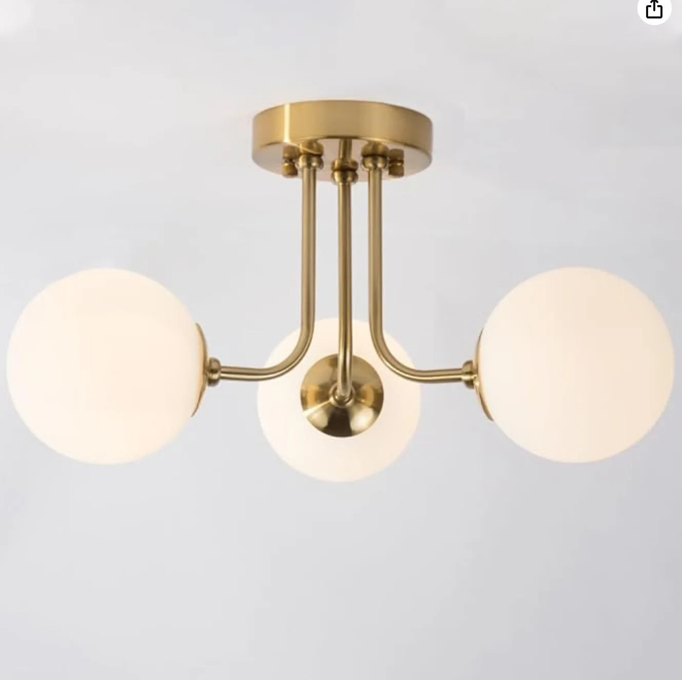 Nordic glazen bol plafondlamp - moderne smeedijzeren plafondlamp voor slaapkamer en gang
