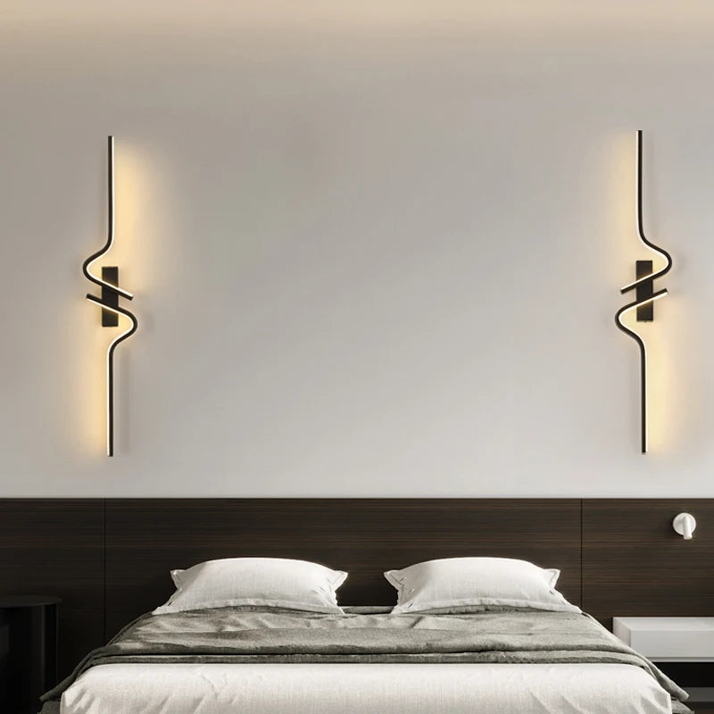 Moderne LED-wandlamp - Minimalistische striplamp voor naast het bed