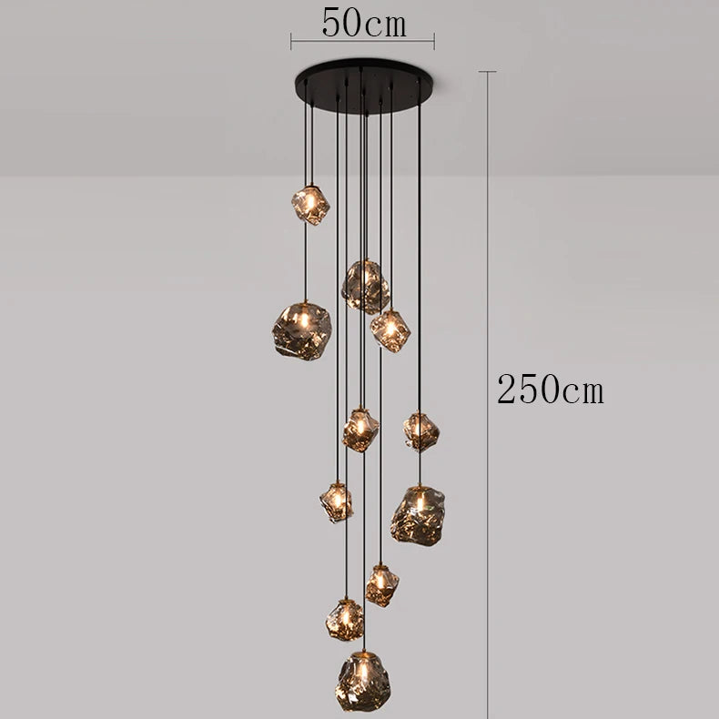 Moderne LED-Ringpendelleuchte – 11 Ringe, dimmbar mit Fernbedienung