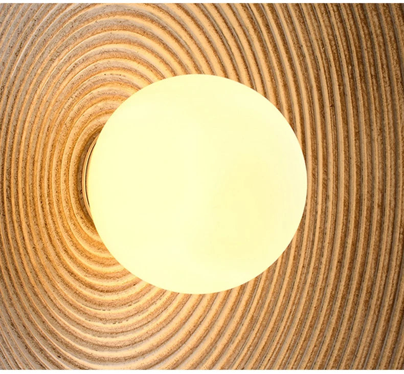 Luna ronde wandlamp - Wabi-Sabi harslamp