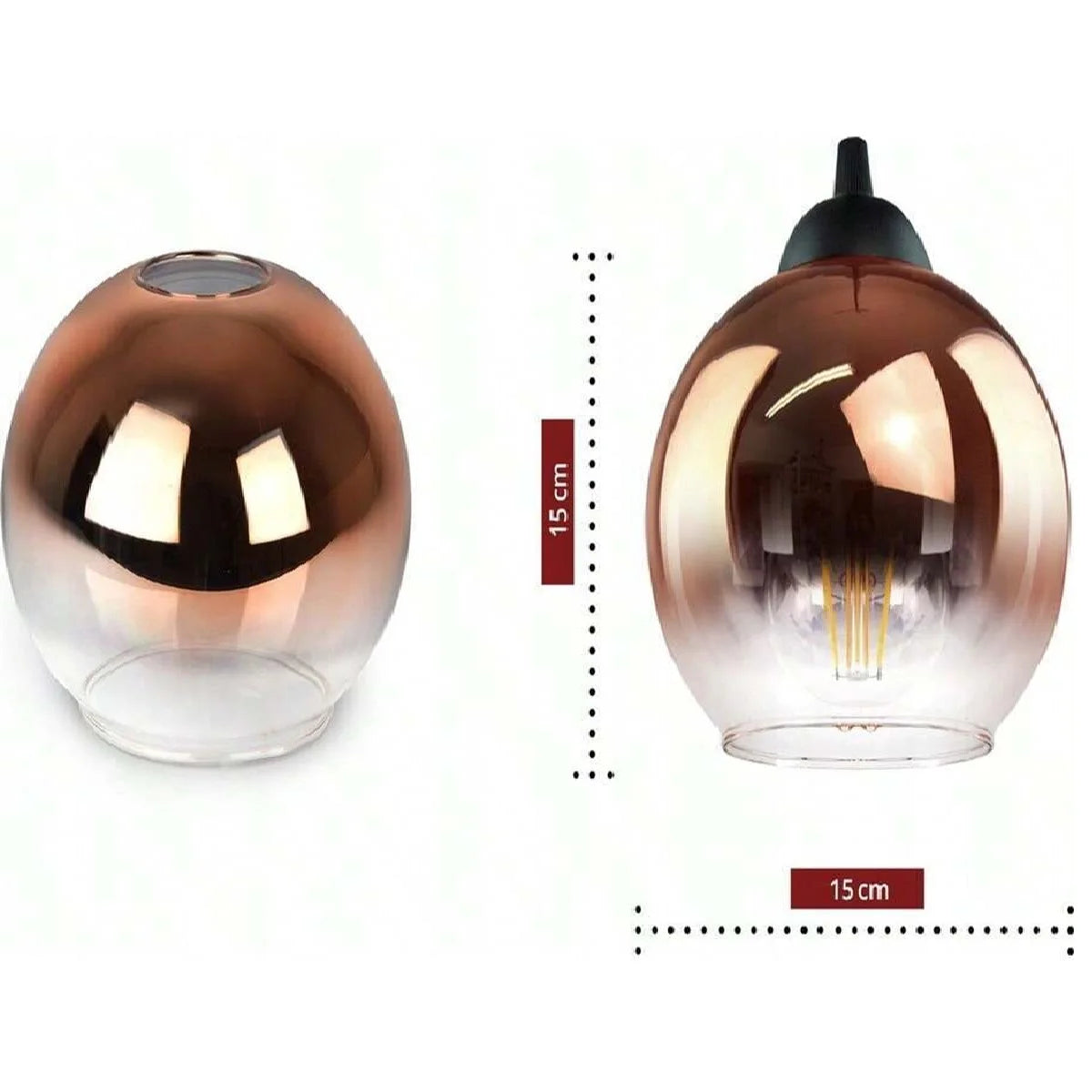 Moderne glazen hangkroonluchter - multifunctionele armatuur voor de eetkamer