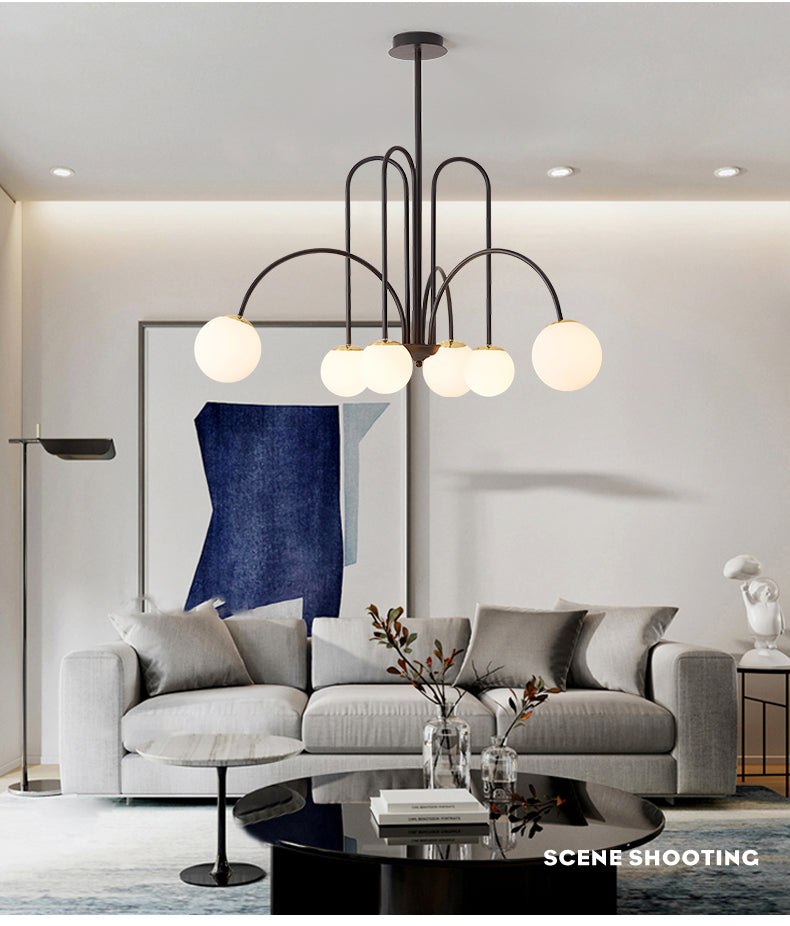 LED Hanglamp Diva - Glazen Bol Kroonluchter