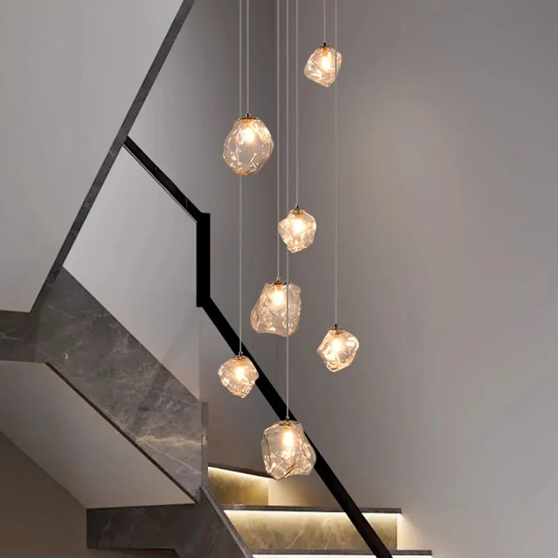 Moderne LED-Ringpendelleuchte – 11 Ringe, dimmbar mit Fernbedienung