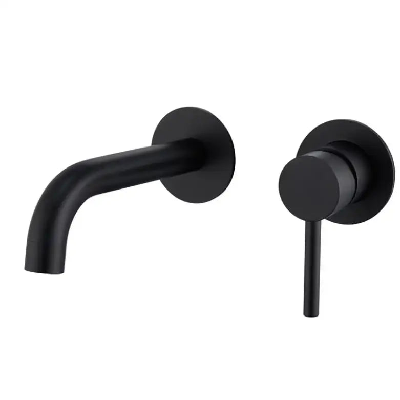 RVS badkamerkraan - Wandmengkraan met warm en koud water