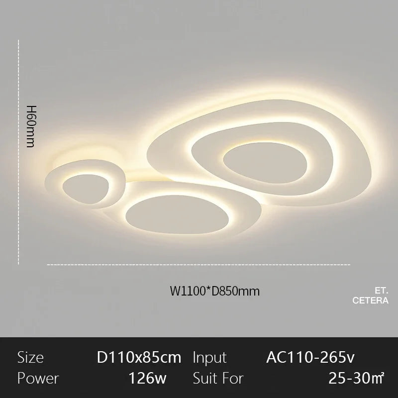 Moderne witte LED-plafondlamp - minimalistische plafondlamp