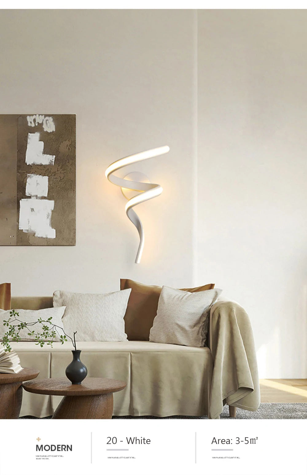 LED-Wandleuchte – Modernes Spiraldesign