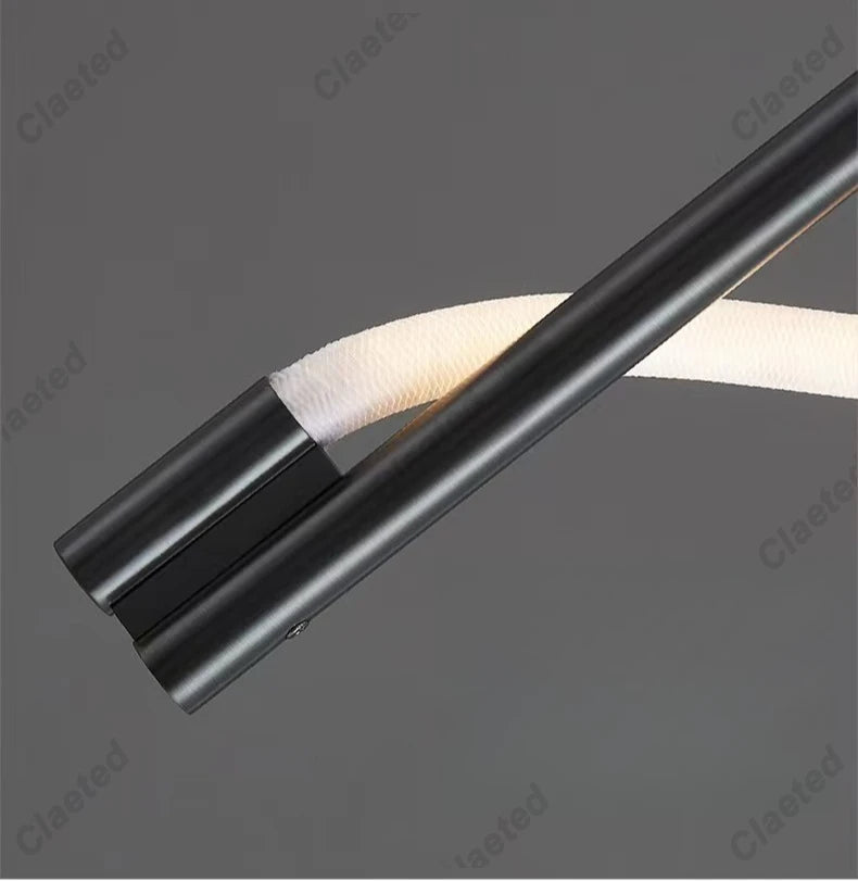 LED-spiraalwandlamp – moderne zwarte en gouden wandlamp | Slaapkamer, woonkamer, hal