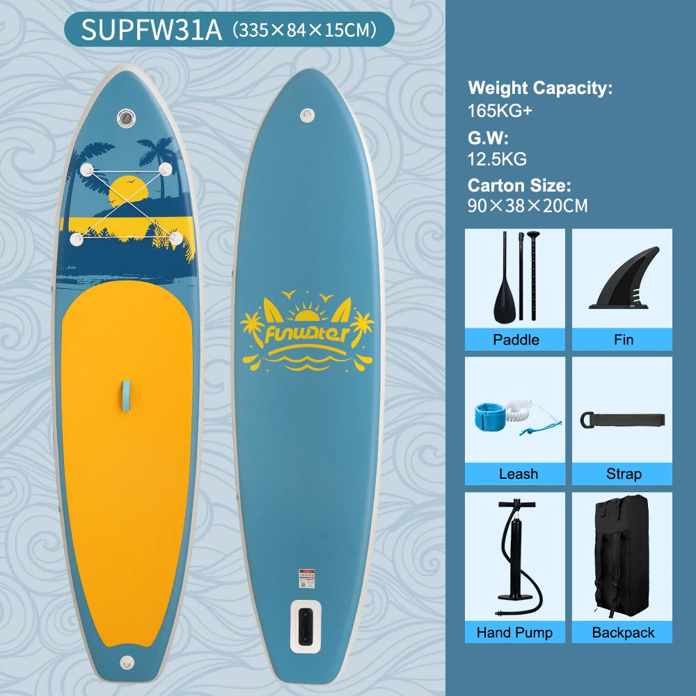 Opblaasbaar supboard met premium accessoires en draagtas