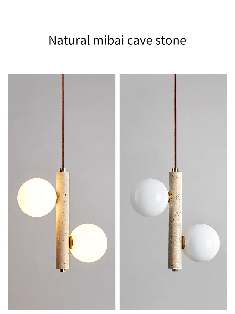 Cave Stone LED Pendant Lamp - Modern Nordic Style