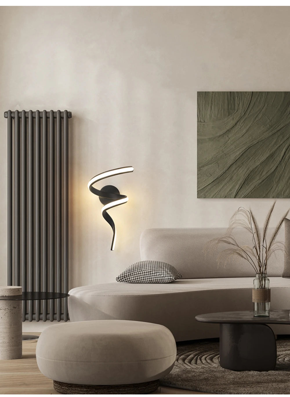 LED-Wandleuchte – Modernes Spiraldesign