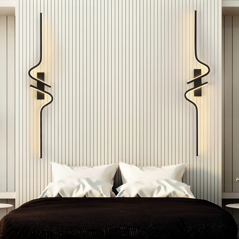 Moderne LED-wandlamp - Minimalistische striplamp voor naast het bed