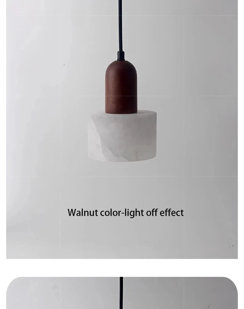 Luxe marmeren hanglamp - Wabi-Sabi LED-lamp van natuursteen