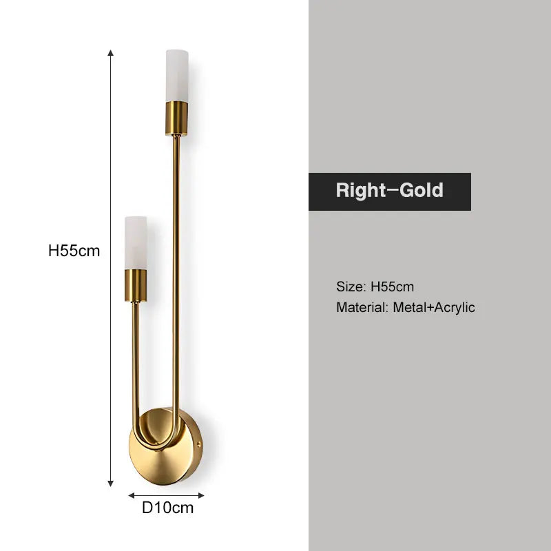Nordic G9 Wandlamp – Goud of Zwart, Links of Rechts