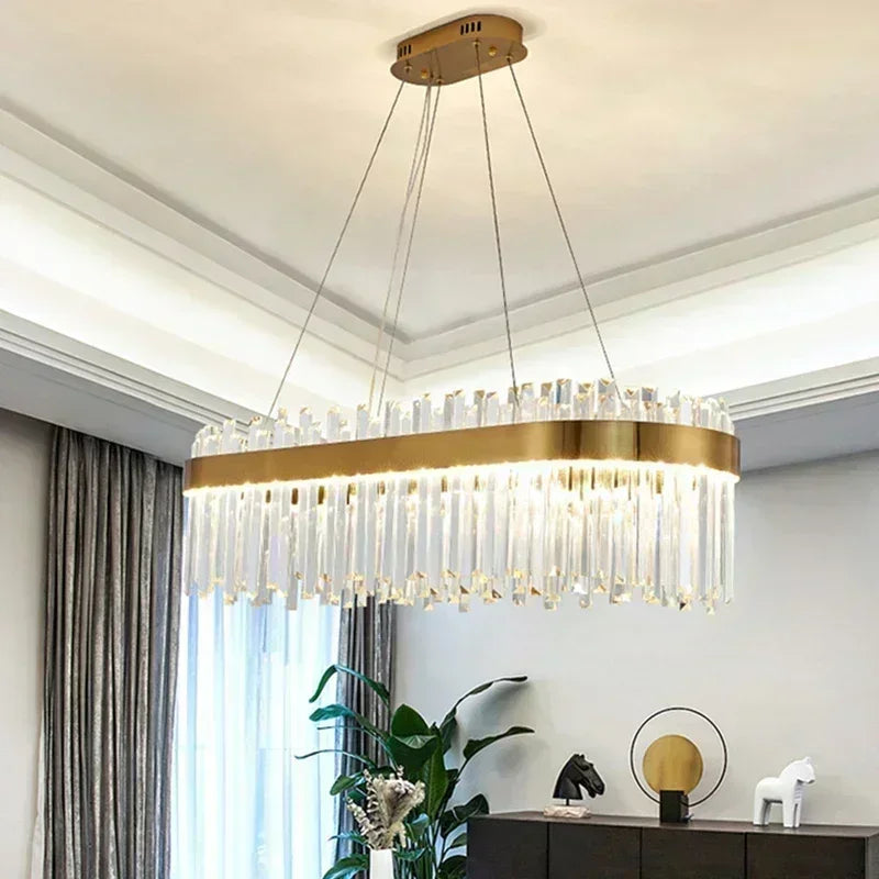Luxe kristallen kroonluchter - Nordic moderne gouden hanglamp voor woonkamer en eetkamer