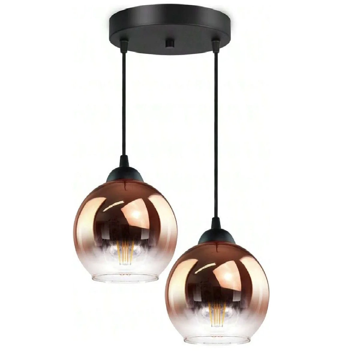 Moderne glazen hangkroonluchter - multifunctionele armatuur voor de eetkamer