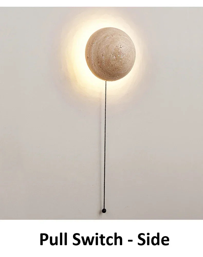 Nordic Limestone Wandlamp - Natuursteen LED-lamp voor Slaapkamer & Gang