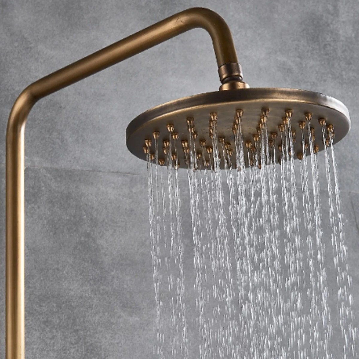 Antiek messing regenval douche set mengkraan - Act Design Shop