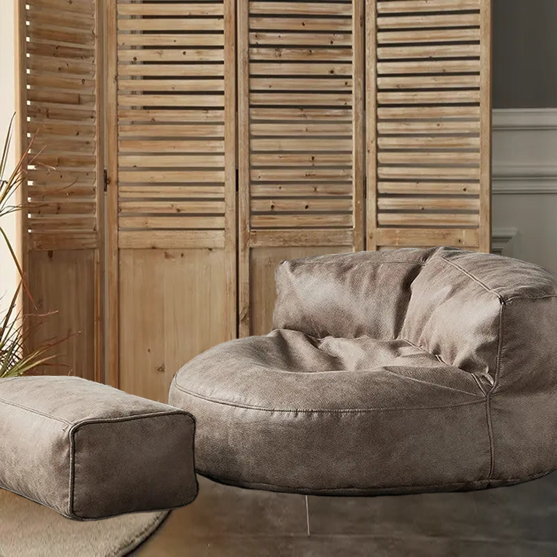 Wagrex - Zitzak Modern Rond Retro-Leer