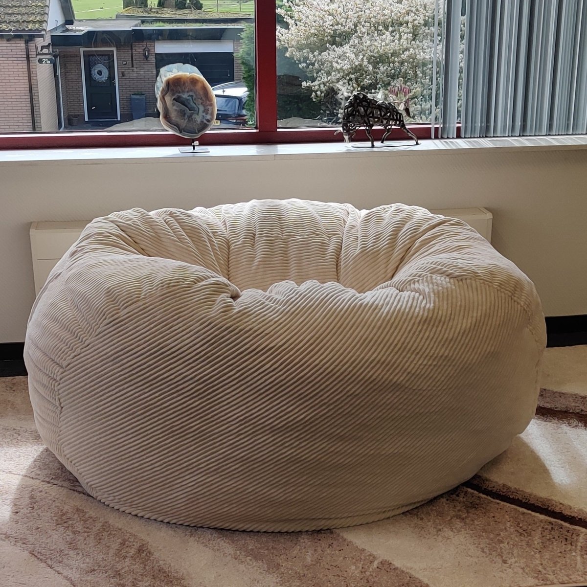 Big Mega XXL Beanbag Ribbed Fabric Included foam fillings - Act Design Shop