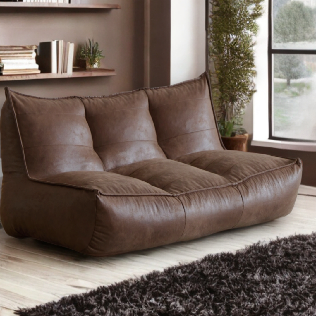 Wagrex - Fauteuil Zitzak Bank Modern Retro-Leer