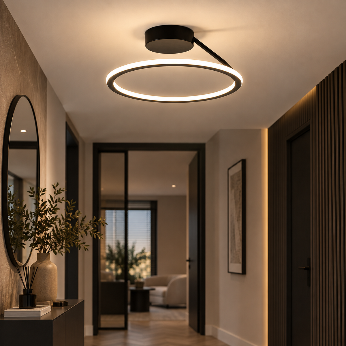 SAFORA Moderne LED-plafondlamp Ring
