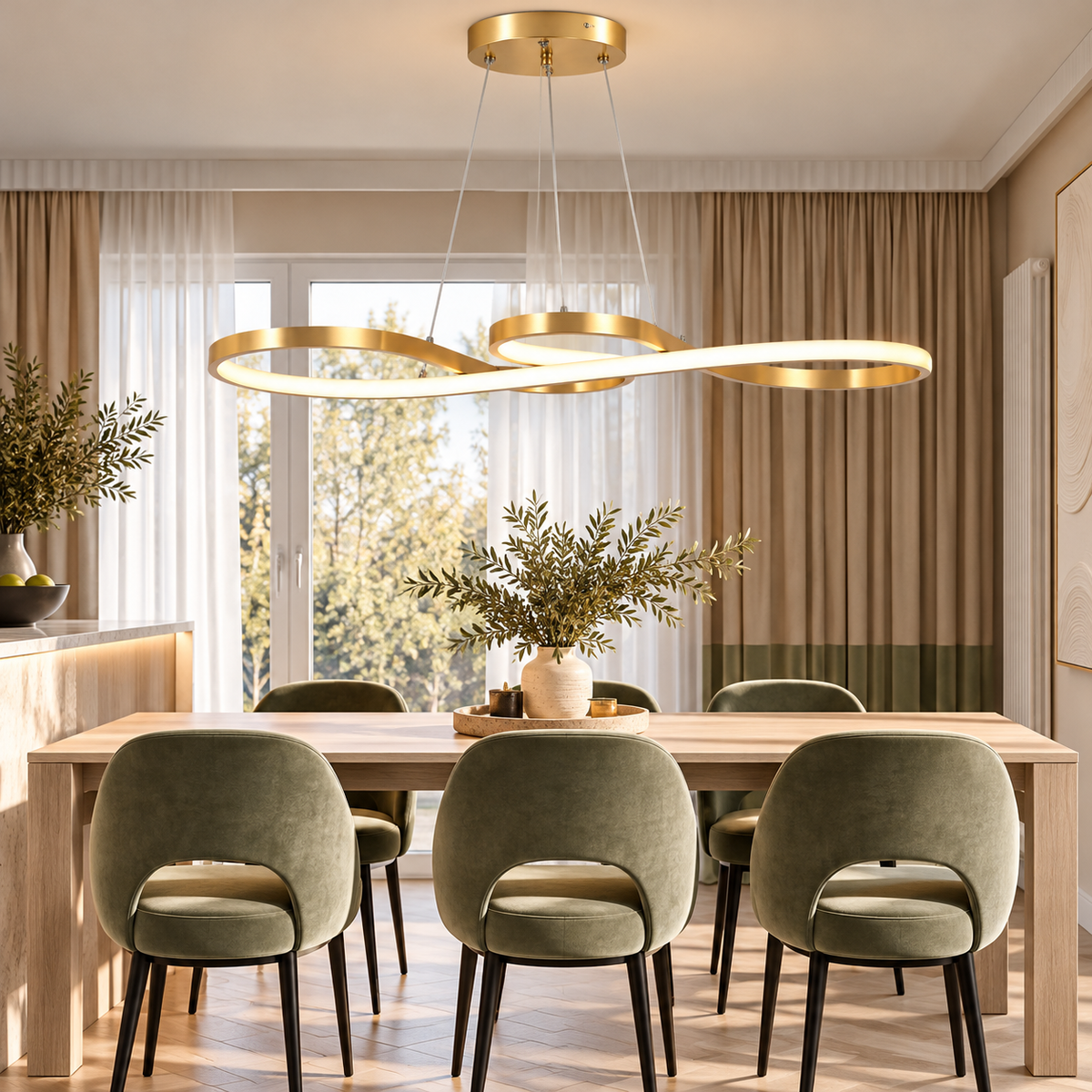 Moderne LED Hanglamp Ringen – Verstelbaar en Dimbaar