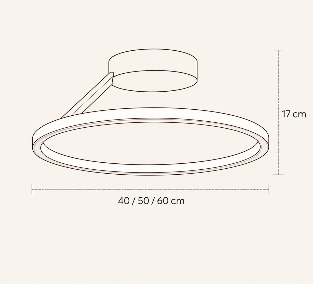 SAFORA Moderne LED-plafondlamp Ring
